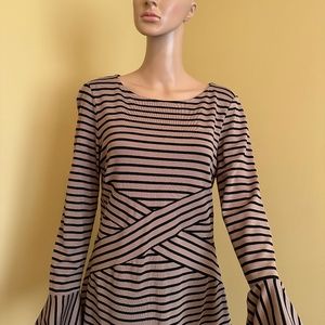 ECI Long Sleeve Striped Tunic, Size L